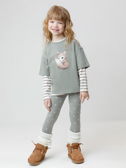 КР 4074/хаки 6206 Н070.1 к663 брюки (лосины) для дев