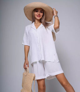 Костюм #ОБШ1452, белый - Dommod фото 2