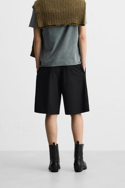 TEXTURED BERMUDA SHORTS WITH PLEATS - Zara фото 3