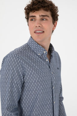 Erkek A__k Lacivert Uzun Kollu G_mlek Sepette S_rpriz _ndirim - U.s. polo assn фото 2