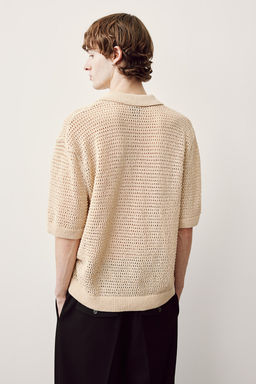 Polo en punto calado Loose Fit - H&m фото 5