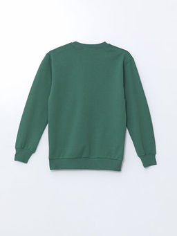 Bisiklet Yaka Bask?l? Erkek ?ocuk Sweatshirt - Waikiki фото 2