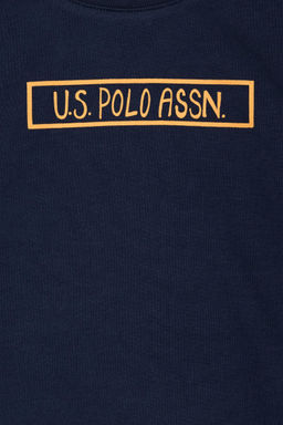 U. S. Polo Assn Детский темно-синий базовый свитшот с круглым вырезом - U.s. polo assn фото 6