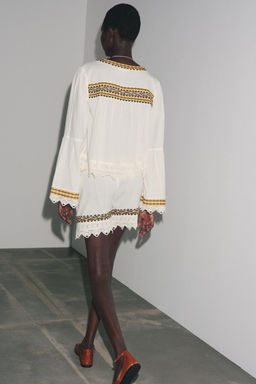 ZW COLLECTION EMBROIDERED SHORTS - Zara фото 3