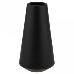 Ваза керамическая "Тунис" 850мл, д10,5см h20,5см, д/горла - 4,6см, матовая глазурь, цвет - черный, в коробке (Китай)