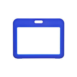 Цена за 10 шт. Бейдж горизонтальный, внешний 100 х 78 мм, внутренний 85х54 мм, синий