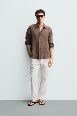 PANTAL?N RELAXED FIT ALGOD?N - LINO / Marr?n / Topo
