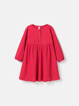 Платье Малиновый десерт в рубчик