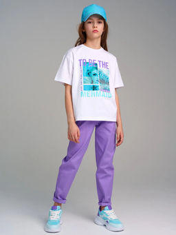 12421084 Брюки текстильные для девочек - Playtoday фото 3