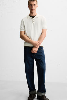 REGULAR FIT KNITTED POLO SHIRT - Zara фото 6