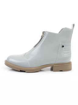 01-M43-9 GRAY/LT. BLUE Ботинки демисезонные женские (натуральная кожа)