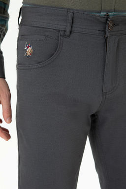 Мужские брюки из плотной ткани антрацитового цвета - U.s. polo assn фото 5