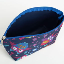 Косметичка на молнии, синяя