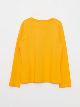 Bisiklet Yaka Basic Uzun Kollu K?z ?ocuk Ti??rt - Waikiki фото 2