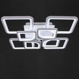 Люстра с ПДУ 59112/8WT, LED, 240 Вт, 3000-6000К, диммер, белый, 55×55×10 см