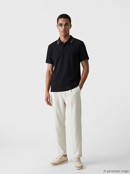 Standart Kal?p Pileli Erkek Pantolon