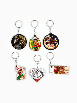 Цена за 6 шт. Брелоки новогодние Новый год 2026, МИКС