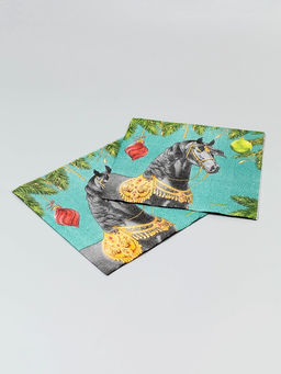 Цена за 3 шт. Салфетки бумажные двухслойные «С Новым Годом. Лошадь», 33×33 см, набор 20 штук