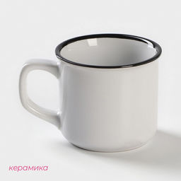 Кружка Доляна «Кофе», 165 мл, керамика, цвет белый