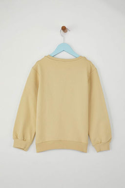 Pembe-Ekru K?z Cocuk Mevsimlik-Ince Bisiklet Yaka 2li Basic Orme Sweatshirt TKDAW25SW00000 - Trendyolmilla фото 20