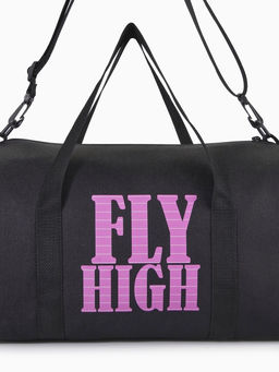 Сумка спортивная TEXTURA на молнии, с подкладкой, длинный ремень, маленький размер, чёрная