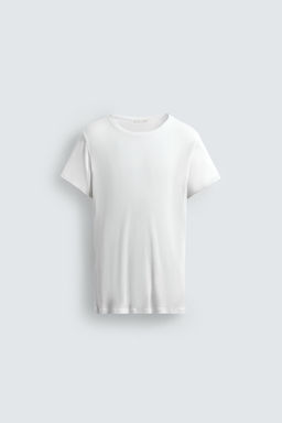 CAMISETA SLIM FIT ESTRUCTURA VISCOSA / Blanco - Zara фото 6