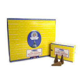 Благовония Satya Back Flow Cones 7 Chakras стелющийся дым конусы 1шт - 10 конусов