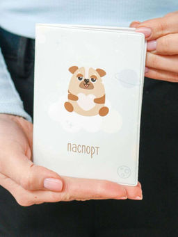 ОБЛОЖКА ДЛЯ ПАСПОРТА Space dog, плотность 600 мкм