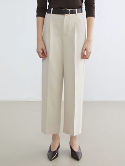 Beli Kemerli Geni? Pa?a Kad?n Pantolon