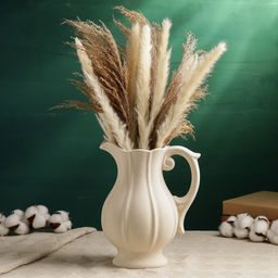 Ваза для цветов «Кувшинчик», 22×17 см, керамика, бежевая