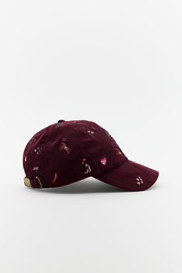 EMBROIDERED CORDUROY CAP - Zara фото 6