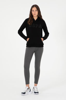 Женский черный базовый свитшот - U.s. polo assn фото 4
