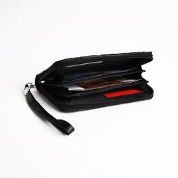 Кошелёк на молнии, цвет чёрный - Simaland фото 4