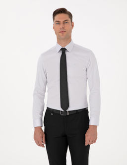 Gri Slim Fit Uzun Kollu Basic G_mlek
