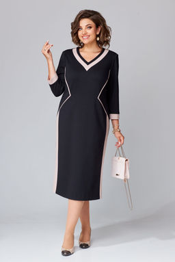 Платье Aira Style 24-46 Черно-розовый