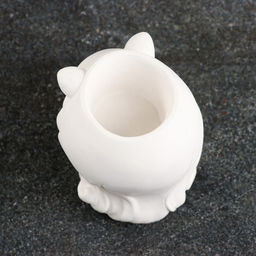 Декоративное кашпо для цветов Девушка с ушками, 11?9?7 см, гипс, белое - Хорошие сувениры фото 4