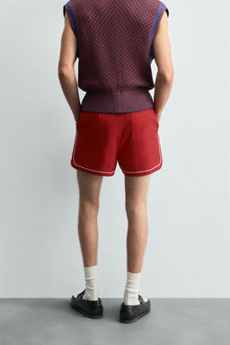 CONTRAST TRIM SHORTS - Zara фото 3