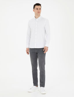 Bej Slim Fit Uzun Kollu G_mlek