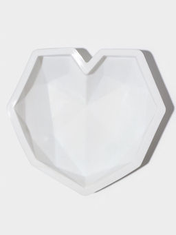 Форма для муссовых десертов и выпечки KONFINETTA Геометрия любви, силикон, 21.5?20?6 см, белая