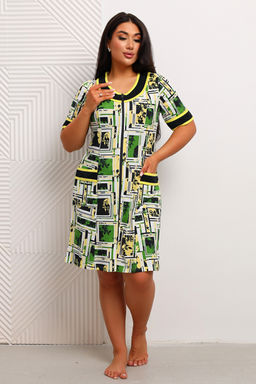 Халат женский из кулирки Марфа цитрусовый микс - Амадэль фото 13