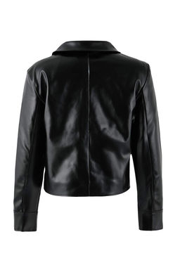 Koyu Kahverengi Suni Deri Gomlek Yaka Dokuma Ceket TWOAW26CE00008 - Trendyolmilla фото 11