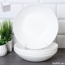 Набор суповых тарелок 6 штук 750 мл Дэй белая / FLMLTP80 (WHITE) /уп 8/