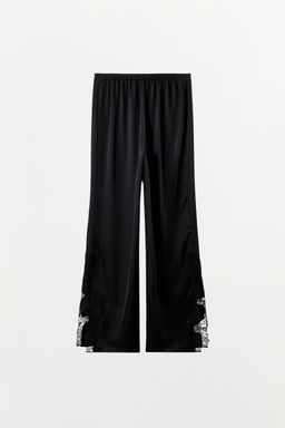 SATIN LACE TROUSERS - Zara фото 13