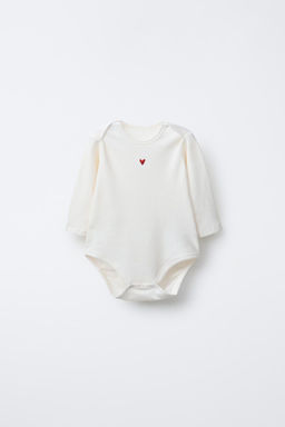 3-PACK OF HEART PRINT ROUND NECK BODYSUITS - Zara фото 2