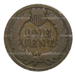 Монета 1 цент 1902 года США