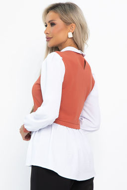 Блуза Жозетта (терракот) Б14738-3М - Lt collection фото 3