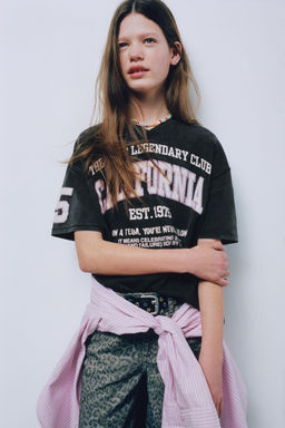 VARSITY SLOGAN T-SHIRT - Zara фото 6