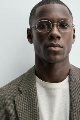 BLAZER REGULAR FIT PATA DE GALLO / Marr?n - Zara фото 5