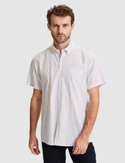 Haki Regular Fit _izgili K_sa Kollu G_mlek