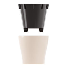 Горшок цветочный Лея 4л овальный двойной (с автополивом) (бежевый) М8590 - Альтернатива фото 6